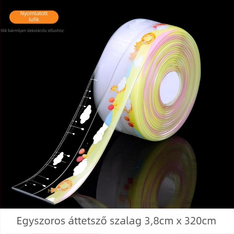 Vízálló fali matrica záró szalag konyhához és fürdőszobához, penészmentes, sík dizájn, 1 db