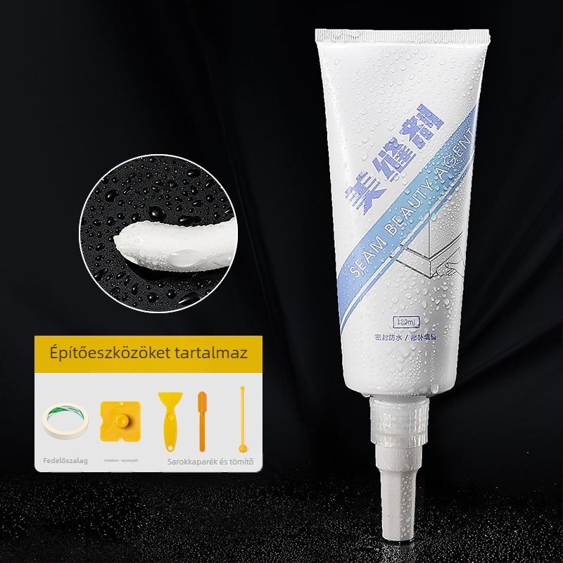 Vízálló fali matrica záró szalag konyhához és fürdőszobához, penészmentes, sík dizájn, 1 db