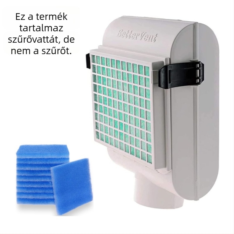 Szárítógép-kiegészítő: levegőszűrő DN100, háztartási használatra, 51–100 m² területhez
