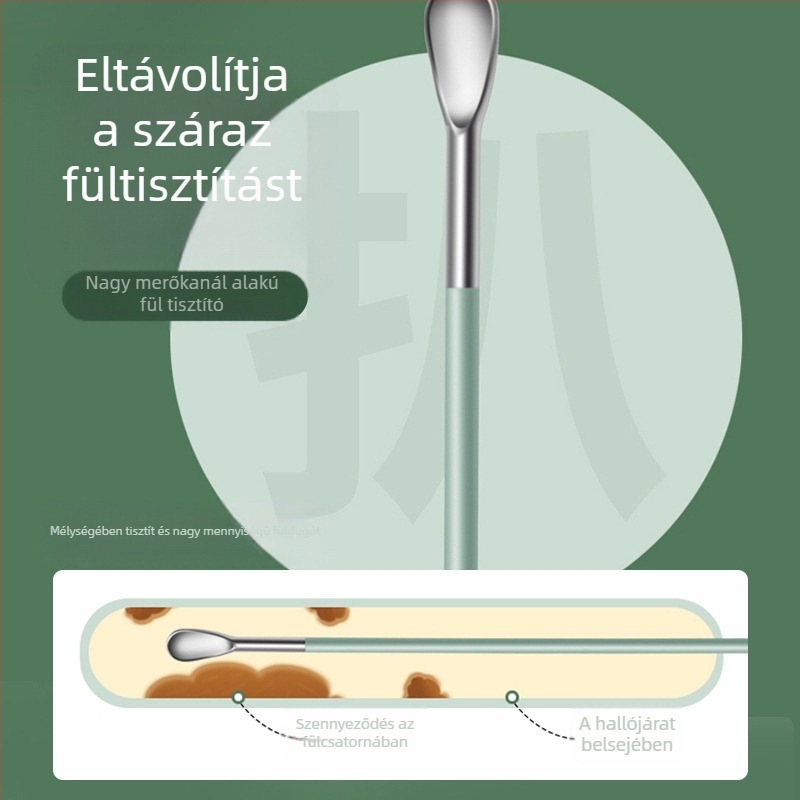 Fülkanál készlet, hordozható spirális kialakítás; anyag: szénacél; márka: Other; gyermekeknek és felnőtteknek
