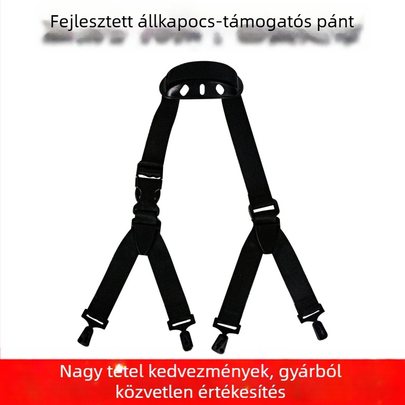 Állcszorító pánt sisakhoz, Y-alakú dizájn, sisakhéj anyaga: POM, bélés anyaga: sapka, anyag: pamut, funkció: rögzítés