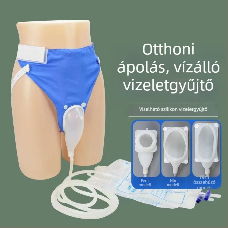 Idősek számára szilikon urináló berendezés, lélegző hálós kialakítással, uniszex, ágyhoz kötött használatra