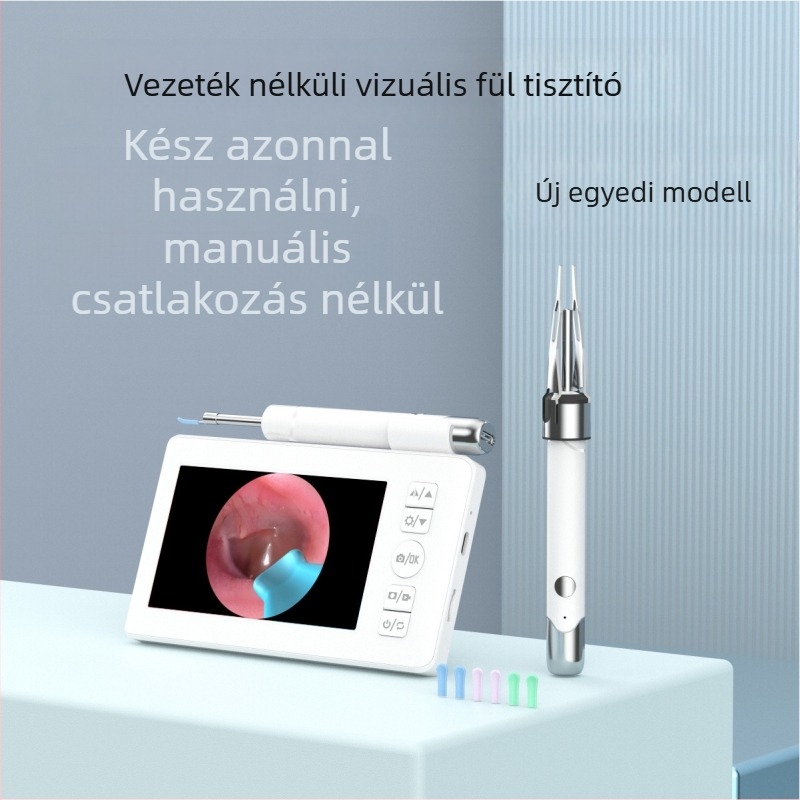 Glow fülkanál kijelzővel, vezeték nélküli vizuális fülkanál csipesszel, PC+ABS anyag