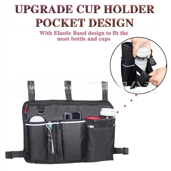 WPB modell függő tároló táska járókerékhez és kerekesszékhez, 600D Oxford anyag, napi tárolás, utazáshoz, modern minimalist stílus