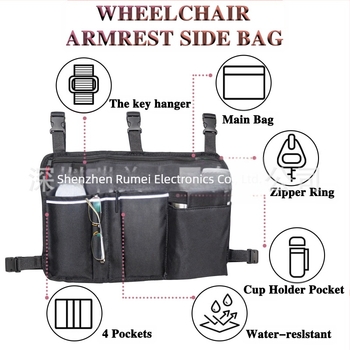 WPB modell függő tároló táska járókerékhez és kerekesszékhez, 600D Oxford anyag, napi tárolás, utazáshoz, modern minimalist stílus