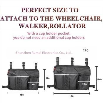 WPB modell függő tároló táska járókerékhez és kerekesszékhez, 600D Oxford anyag, napi tárolás, utazáshoz, modern minimalist stílus