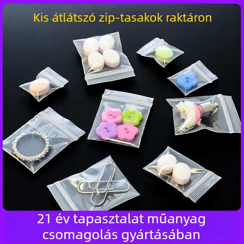 Átlátszó Ziplock zacskók ajándékcsomagoláshoz, zárás 1–1,5 cm, márka Four Seasons Kangbang, csomagolás telefon kiegészítőkhöz és elektronikai termékekhez