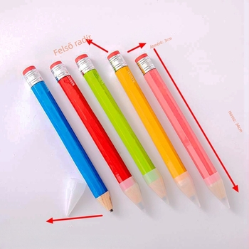 Fából készült ceruza többfejű és rajzfilm mintázatú dizájnnal; írható; építőkocka-stílusú