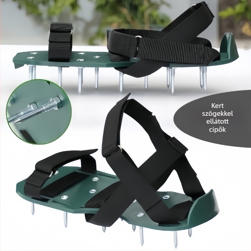 Blue Grid fűhöz tervezett cipő szegekkel, felfújható, önszintező kerti eszköz epoxidos felülettel