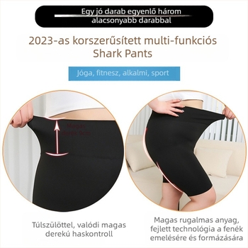 Női alakformáló capri rövidnadrág: nejlon-spandex keverék, 70–80% nejlon, vékony anyag, capri hossz, szoros fazon