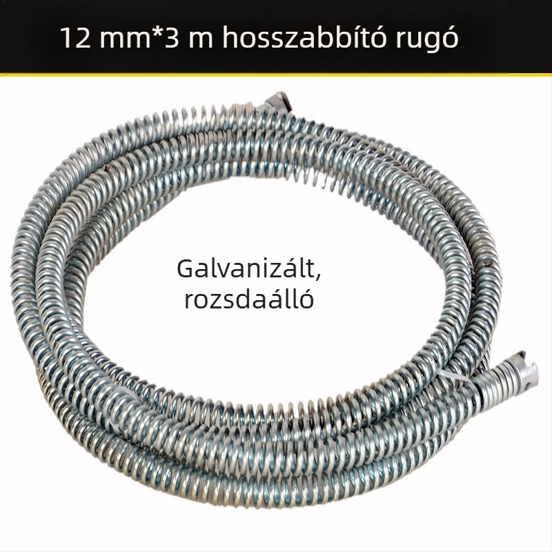 Tisztító rugó hosszabbító csatlakozókkal (férfi és női) – acélhuzal, cinkelt bevonat, Little Treble