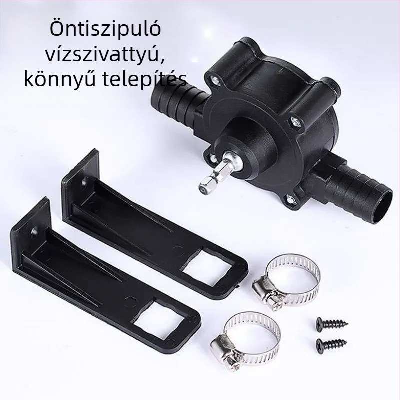 Kézzel fúróhoz csatlakoztatható elektromos olajszívó pumpa, önprimáló vízszivató nagy átfolyással, ürítő- és dízelpumpa, kompakt kis szívó pumpa