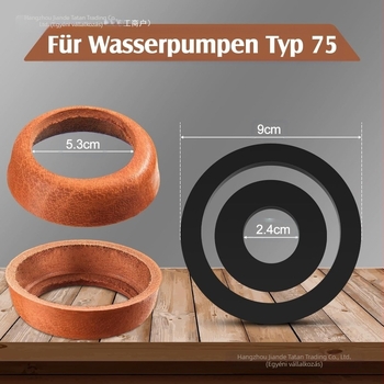 Öntöttvas kézi vízszivattyú kútfejhez való kiegészítő – bőr tál, bőr párna és bőr gyűrű; Qt, kód Byamz8wx