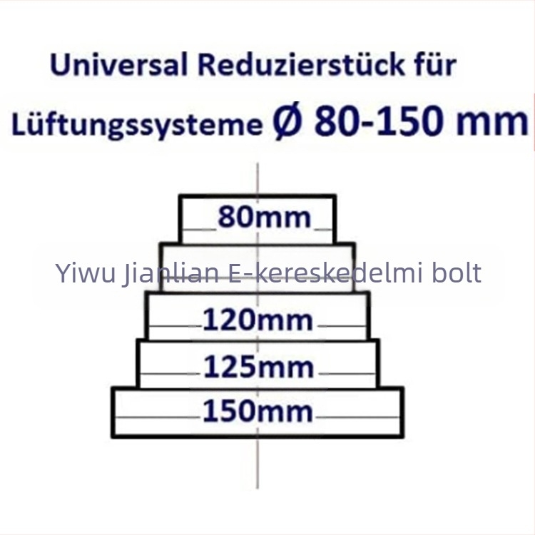 PVC ventilációs cső redukciós fej – műanyag, falon átmenő adapter, vastagított és hosszabbított kialakítás