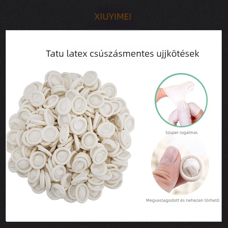Egyszer használatos latex ujjvédők a szemöldök tetoválásához – kozmetikai szalon eszközök
