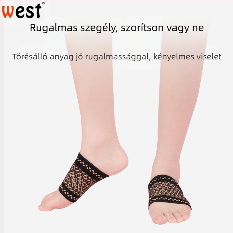 Bokaortézis arch támogatással lapos lábra, nylonból, univerzális illeszkedés, teniszezéshez, boka védelem