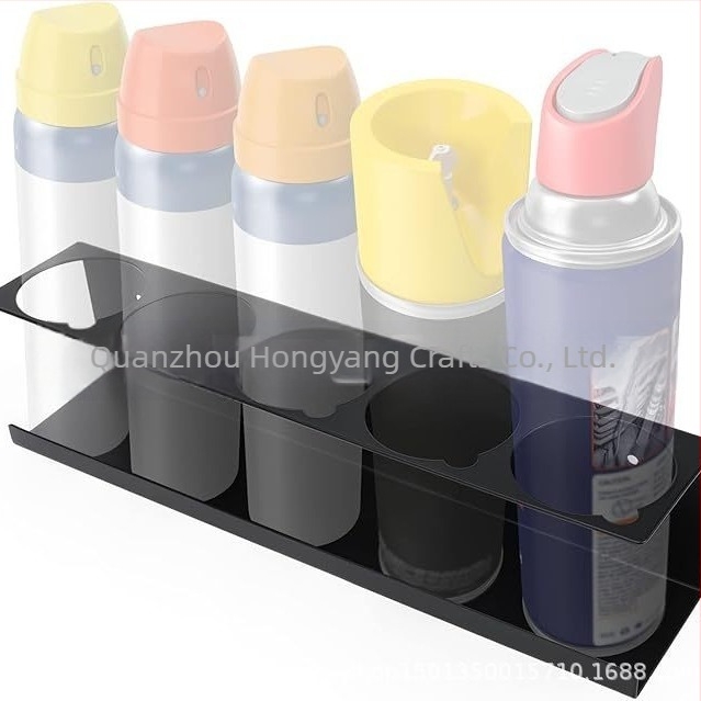 Fali aeroszolos spray állvány – masszív acél, szénacél, csavarral történő beépítés, 1 réteg, asztali tárolás, többfunkciós