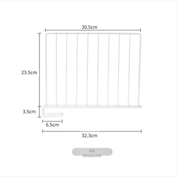 Gardrób tároló elválasztó – Szénacél, 1 szint, Japán stílus, Szerelés nélkül, Hálószoba szervező