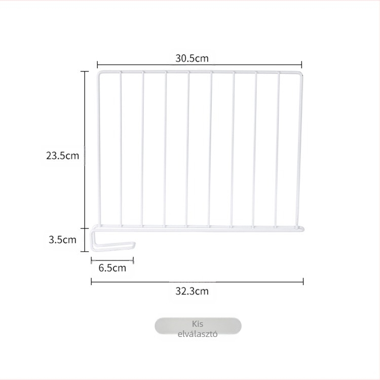Gardrób tároló elválasztó – Szénacél, 1 szint, Japán stílus, Szerelés nélkül, Hálószoba szervező