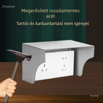 Rozsdamentes acél kültéri védőburkolat 86‑típusú aljzathoz és hozzáférés-vezérléshez, EV töltőoszlop, vízálló, napvédő, ütközésálló