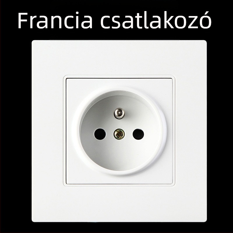 AOBA 16A francia stílusú falikonnektor, 86-os panel, európai szabvány