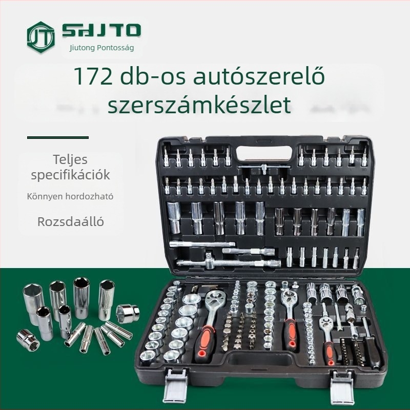 Jiutong autójavító szerszámkészlet, 172 darabos, autó karbantartó készlet