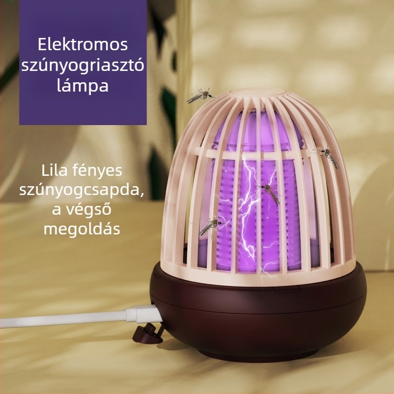 LED-es szúnyogirtó lámpa, USB-ről újratölthető, kültéri használatra, fényhullám-csapda, 51–100 m²-hez, bevezetve 2022-ben