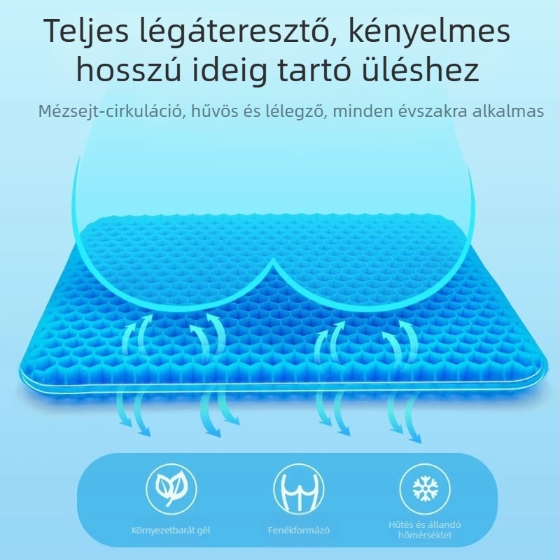Manzi ülőpárna — gel anyag, szilikon töltet, modern minimalista stílus, irodai használatra