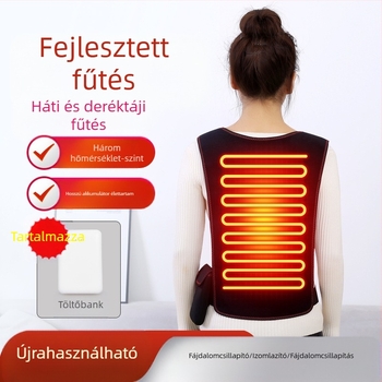 Ágyéki és háti ápoló készülék infravörös fűtéssel, hőmérséklet-szabályozás, időzítő, 3 fokozat, 10W, 5V, 55–65°C
