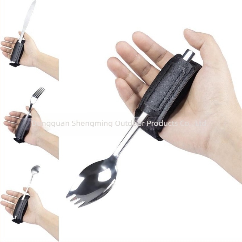 Etetéshez kapcsolódó korrekciós öv, nylon kevert anyagból, Velcro pántokkal – idős vagy agyvérzés utáni betegek számára (Korrektív öv; Nylon keverék; Velcro pántok)