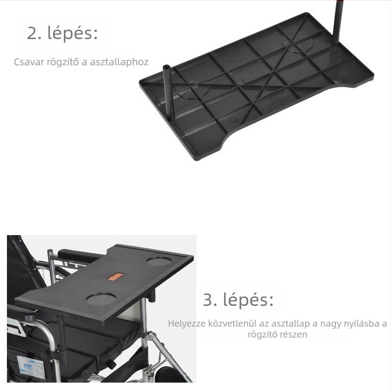 Yubang ABS műanyag étkező tálca kerekesszékhez — paralizált betegek és idősek számára (15 darabos készlet)