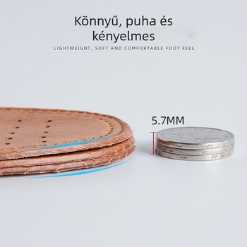 Valódi bőr talpbetét – izzadságfelszívó, szag elleni védelem, lélegző, teljes talpbetét; uniszex; alkalmas tornacipőre, bőr cipőre, bakancsra, hétköznapi és munkacipőre; tavasz-nyár-ősz