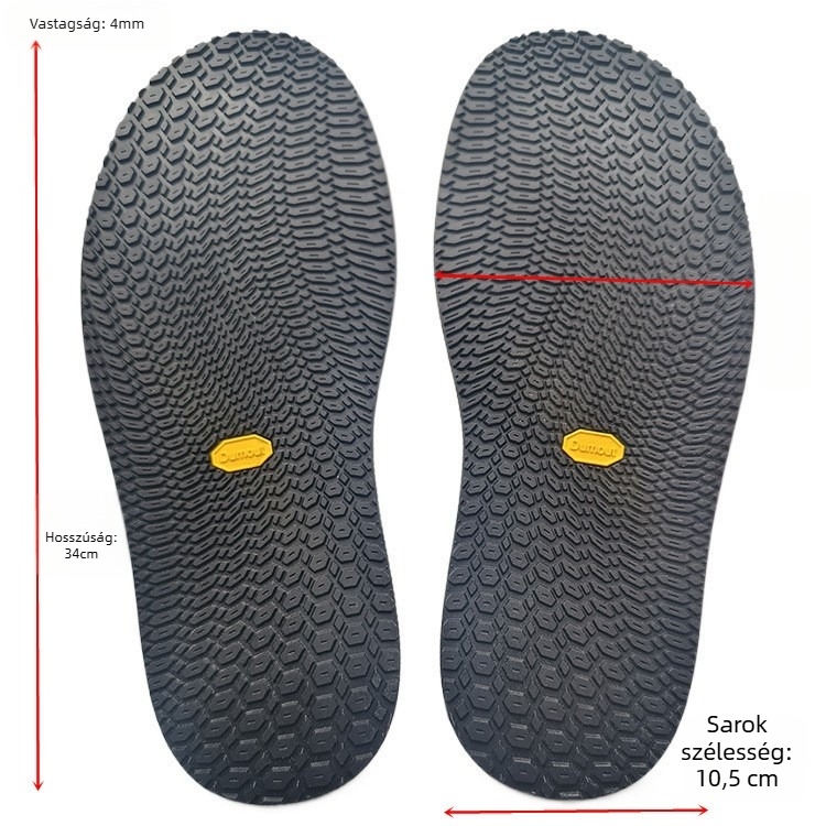 Gumiból készült cipőjavító foltok edzőcipőkhöz: előtalp és sarok javítólapok, teljes talpátfogó vastított javító lapok