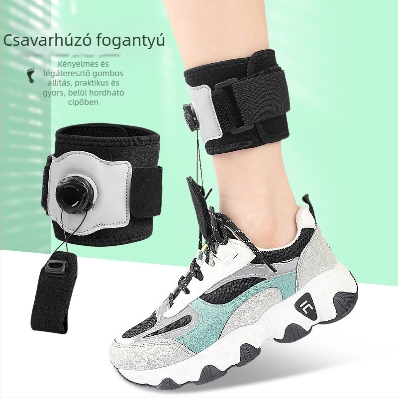 Bokavédő csavaros állítású lábemeléshez tartozó sín, Velcro szalag, OK anyag, nappali és éjszakai használatra