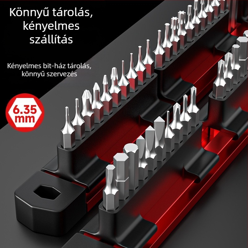 Alumínium bit-tároló szalag virág formájú hatszögletű nyéllel és bit-tartóval