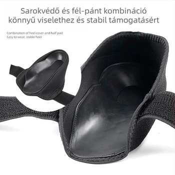Velcro ív-patka sarokfedés, modell 018 arch heel cover; anyagok: TPE, szövet, poliészter, SBR; alkalmas sportcipőkhöz, bőr cipőkhöz, csizmákhoz, hétköznapi és munkacipőkhöz; ortopédiai talpbetét; uniszex felnőttek