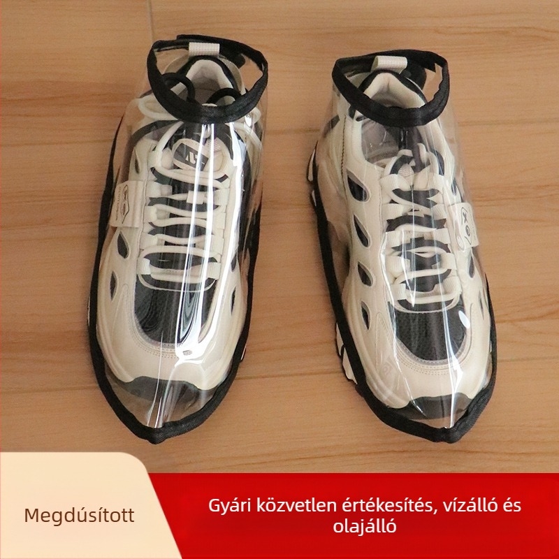 PVC cipővédő fodrászszalonhoz, modell 35-45 kód, vízálló, cipőkhöz, dobozban 500 db