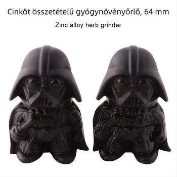 Cinkötvözetű cigarettaőrlő, háromrétegű, 64 mm átmérőjű, szélvédett, gyűjtő- és tároló funkcióval