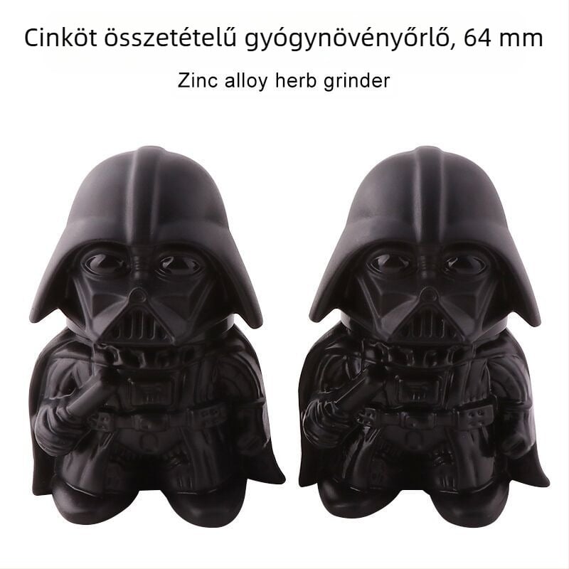 Cinkötvözetű cigarettaőrlő, háromrétegű, 64 mm átmérőjű, szélvédett, gyűjtő- és tároló funkcióval