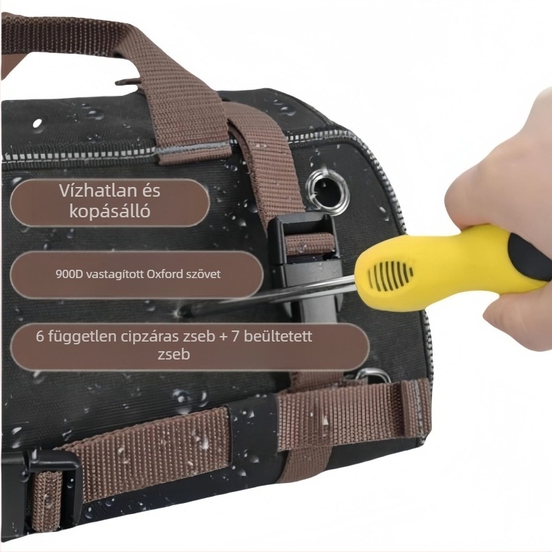 Roll-típusú eszköztáska Oxford vászonból – Nagy kapacitású, Multifunkcionális, Táska villanyszerelőnek