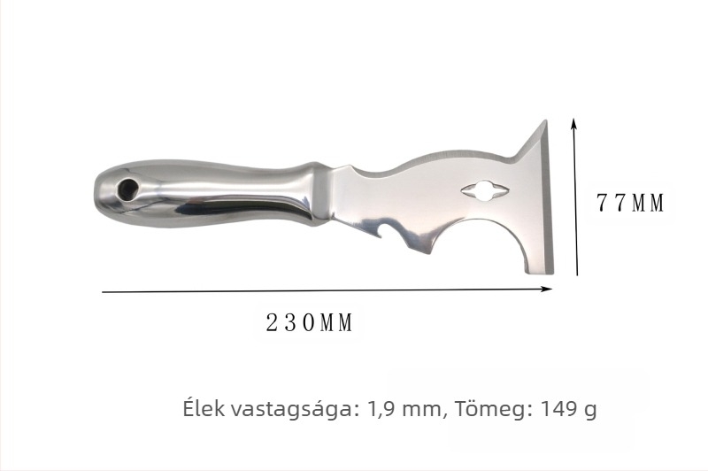 Glettelő kés, többfunkciós, beépített tisztító kaparóval; modell: Multifunctional putty knife; sorozat: Multifunctional putty knife; felhasználási terület: többfunkciós glettelő kés
