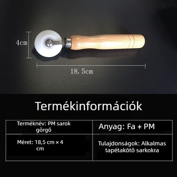 PM belső sarok varratnyomó görgő tapétákhoz – kör alakú, többfunkciós