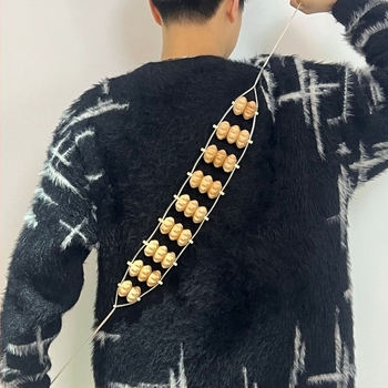 Bükkfa hátmasszírozó kézi görgővel – vállak, nyak és hát masszázsára – 150 g