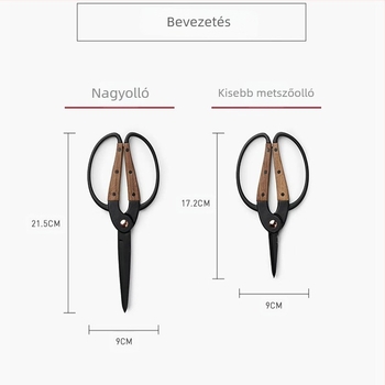 Diófából készült kerti metszőolló nyéllel, pengéje 4r13, vastagsága 2,3