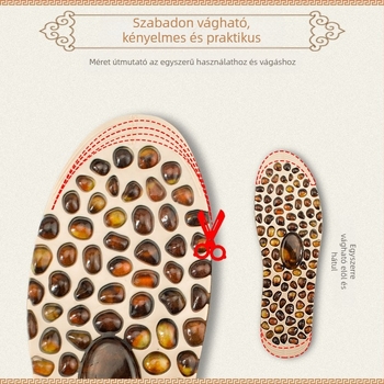 Masszázs talpbetét akupont-masszázzsal, geese-szerű kő-textúra, teljes hosszúságú TPE talpbetét, modell 72-1, alkalmas sportcipőknek, bőr cipőknek és csizmáknak