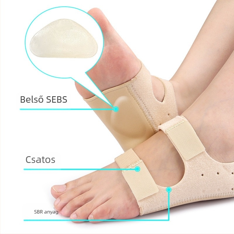 Íves talpvédő sarokkal Velcro-ral — SBR félbetét, uniszex, alkalmas sportcipőkhöz, bakancsokhoz, mindennapi lábbelikhez