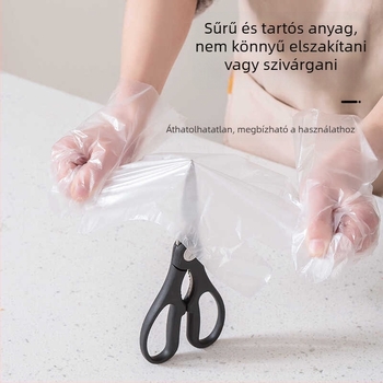 Egyszer használatos PE kesztyűk élelmiszer-minőség, vastagodott, csúszásmentes, 1000 darab