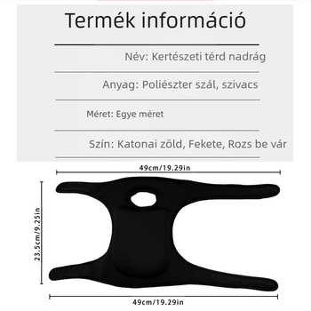 Kerti térdvédők, Diving anyag, Loda márka, univerzális illeszkedés