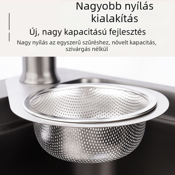 Hattyú alakú mosogató szűrő, vastagított műanyagból, hulladékszeparáció, zöldségmosás, száraz és nedves leeresztés