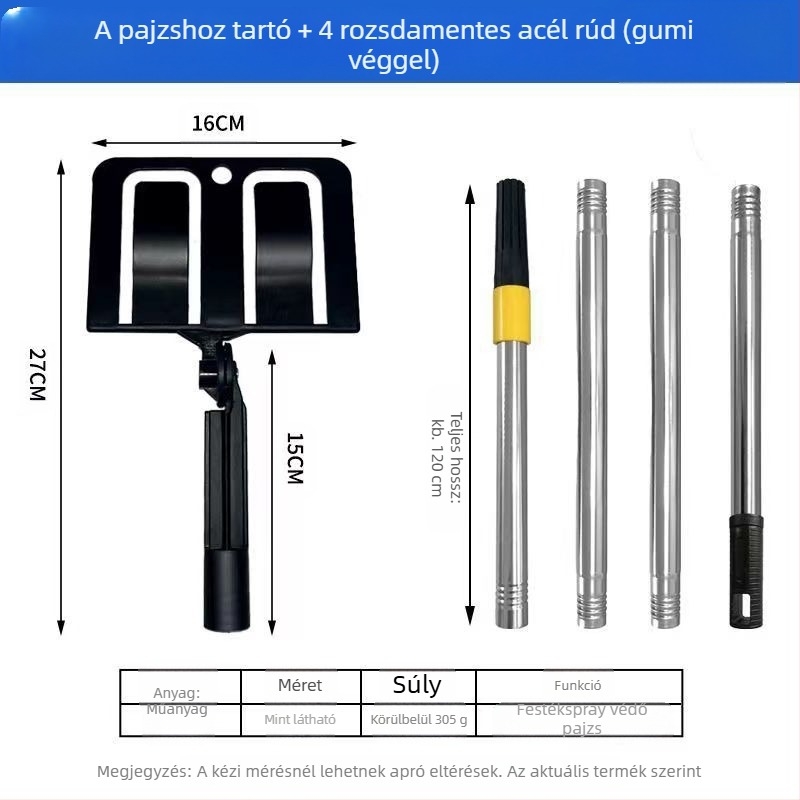 Univerzális válaszfal-szorító eszköz lemezhez, festékfújáshoz fedés, cseppmentes kivitel